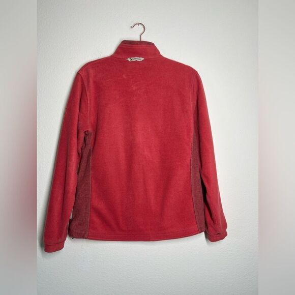 SALEWA Fleece Red Pink Full Zip Hiking Jacket Size L Made in Switzerland - Picture 2 of 16